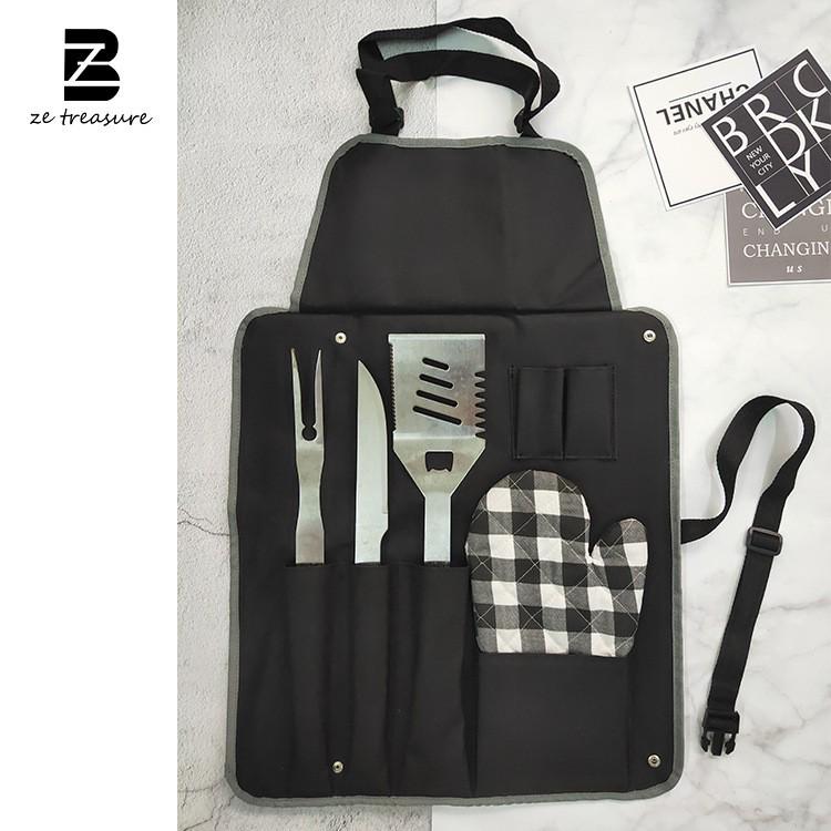 

Portable BBQ Grill Tool Bag with 6 Pockets – Durable Outdoor Oxford Cloth Carry Bag