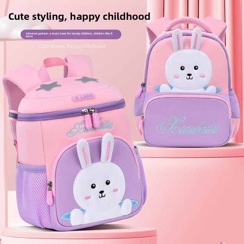 Star Rabbit Letter Childrens Backpack Bucket Bag Large Capacity Design Zipper