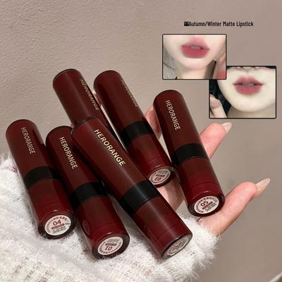 HERORANGE Sweet Shadow Matte Lipstick: Soft Mist, Long-lasting, Non-fading, Velvety Matte Finish.