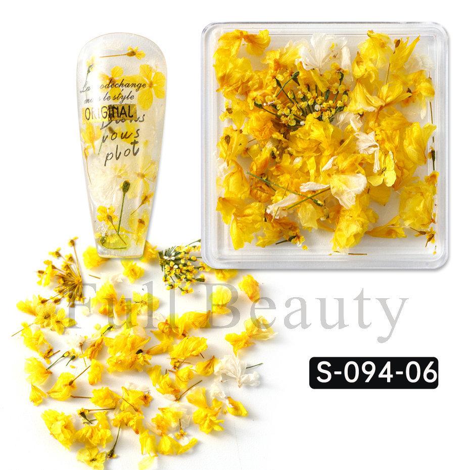 Nail Art Dried Flower, Japanese Monet Garden Color Scheme Petal Small Floral Mixed Nail Dried Flower