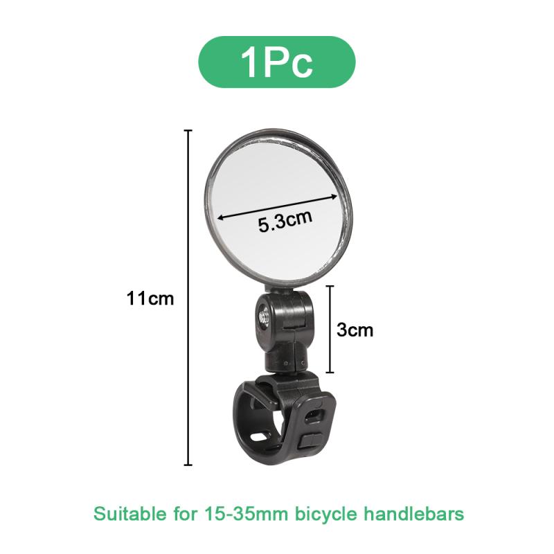 Universal Bicycle Rearview Mirror Adjustable Rotate Wide-Angle Cycling Handlebar Rear View Mirrors for MTB Road Bike Accessories