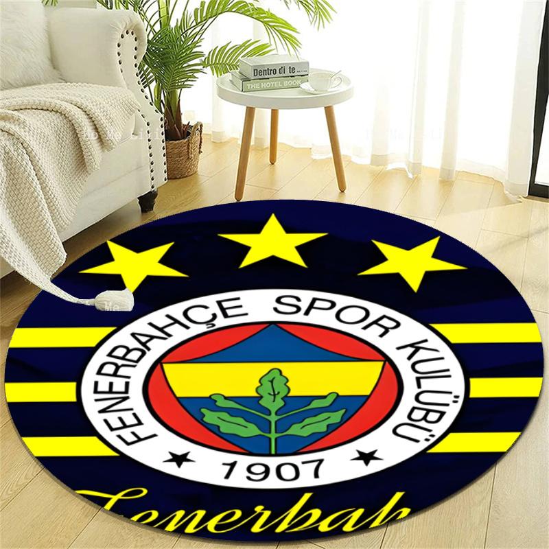 Personalized Fenerbahçe Spor Kulübü Round Chair Office Rug - Perfect for Mat, Office Chair & More - Ideal Gift for Birthdays and Holidays