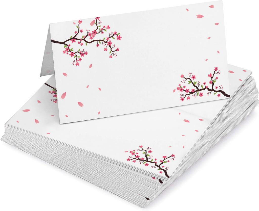 Inkdotpot Pacote com 24, cartões de mesa de tenda impressos para configuração de mesa para casamento, cartões de acompanhante com nome de casamento