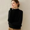 Women's Cashmere Sweater: Soft, Thick, Solid Color, Half-High Neck, Loose-Fit, High-End Knit Pullover for Winter.