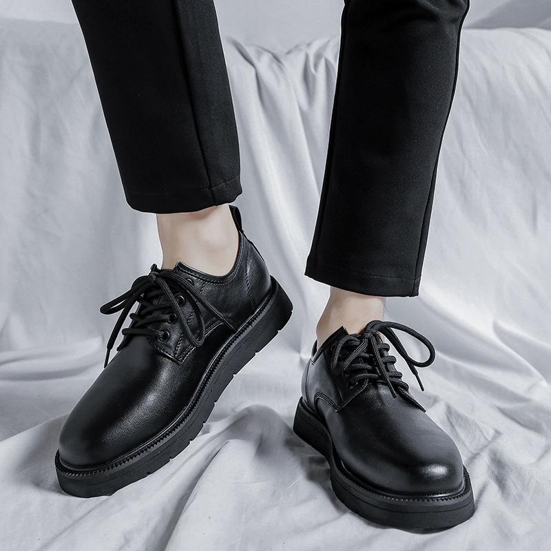 New Casual Round Head Leather Shoes British Style Small Leather Shoes Men'S Trend Men'S Large Size Shoes 86269-M