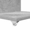 Side Table with Wheels Concrete Grey 40 x 35 x 60 cm Particleboard