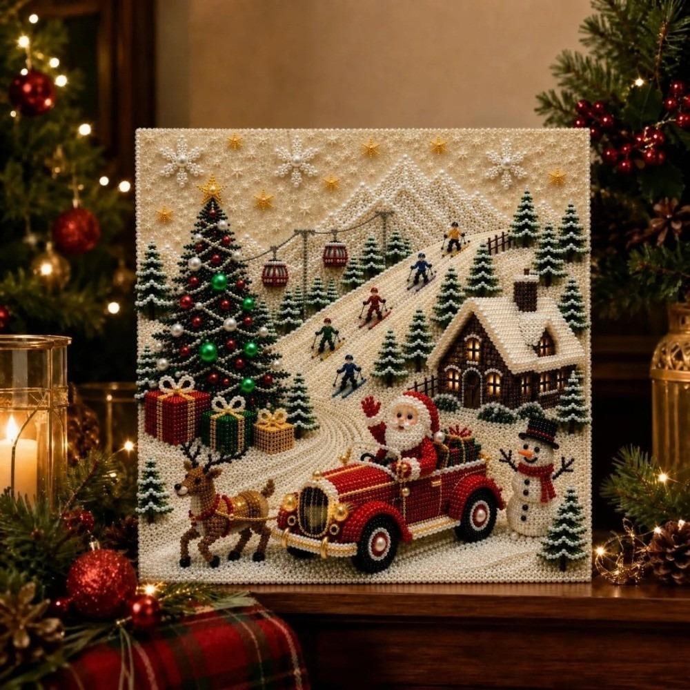 Handmade Christmas Painting Art Kit Santa Painting Set Christmas Halloween
