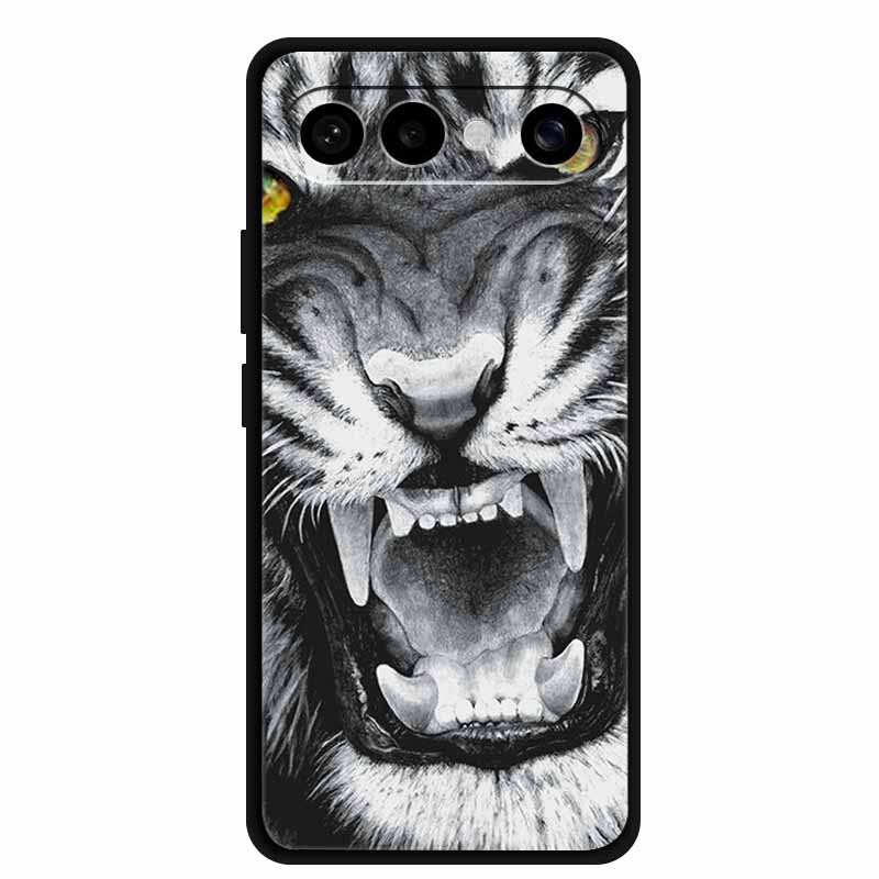 For Vivo S50 Pro Mini Case Lovely Lion Black Bumper Soft Silicone Coque for Vivo S 50 Pro Mini 6.31" Cover TPU Protector Funda