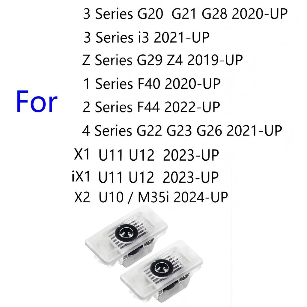 BMW G20 G21 G22 G23 F40 F44 U10 U11 U12 G29 1 2 3 4 X1 ix1 Serisi i3 2020-2025 Aksesuarları İçin 2 Adet LED Araba Kapı Projektör Işığı