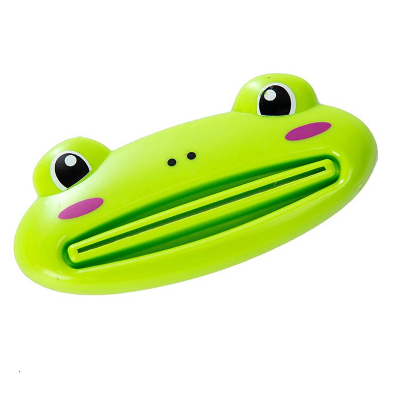 

Милый мультяшный роликовый дозатор зубной пасты, держатель для очищающего средства для лица, держатель для зубной пасты, тюбик, аксессуары для ванной комнаты зелёный