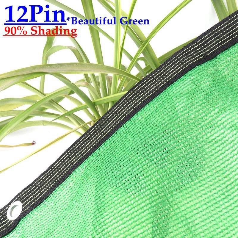 3~12Pin Zelená Anti UV HDPE Stínící síť Venkovní Altán Střešní Stínící síť Skleník Zahradní Rostliny Bazén Stínící síť