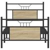 Bed Frame without Mattress Sonoma Oak Finish 75 x 190 cm Engineered Wood