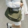 Dames Canvas Messenger Bag Grote Capaciteit Effen Kleur Vrijetijd Schoudertassen Reistassen Multifunctionele Studenten Crossbody Tas Postbode Tas Tote Bag