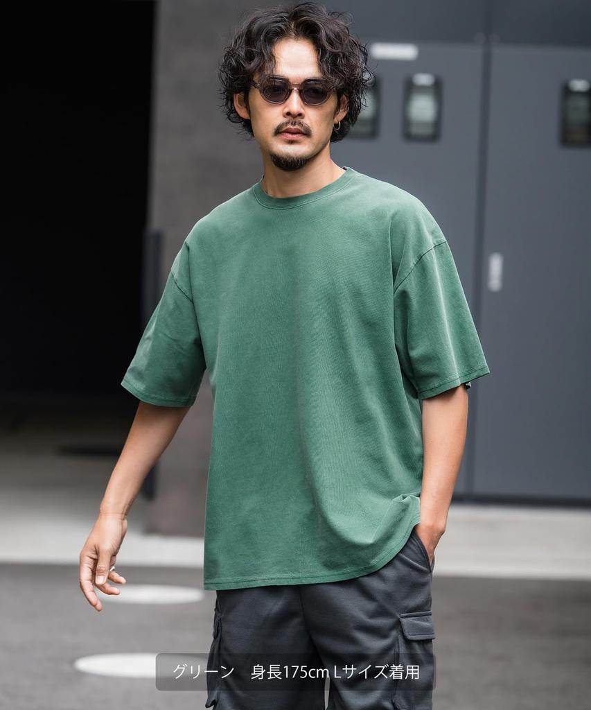 IMPROMES Casual SIDEWAYSTANCE Pigment Short Sleeve T-Shirt, Men's, Green