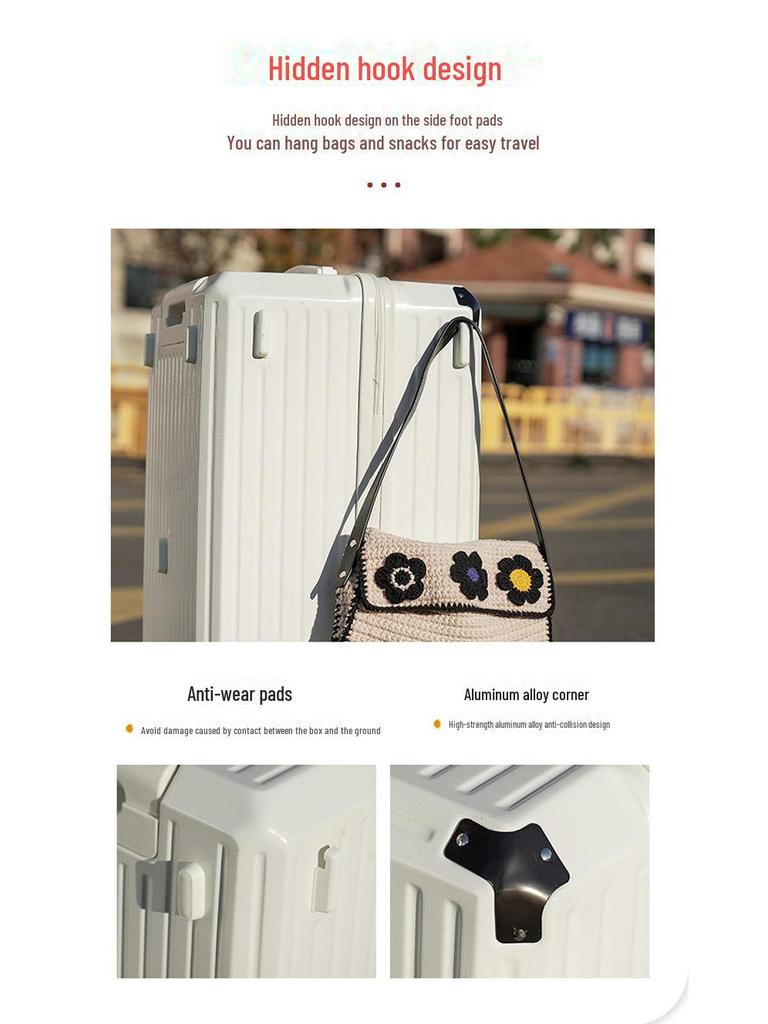 Yongsheng Damen-Reisekoffer mit großem Fassungsvermögen, 26 Zoll, verdickter Trolley mit Passwortschloss