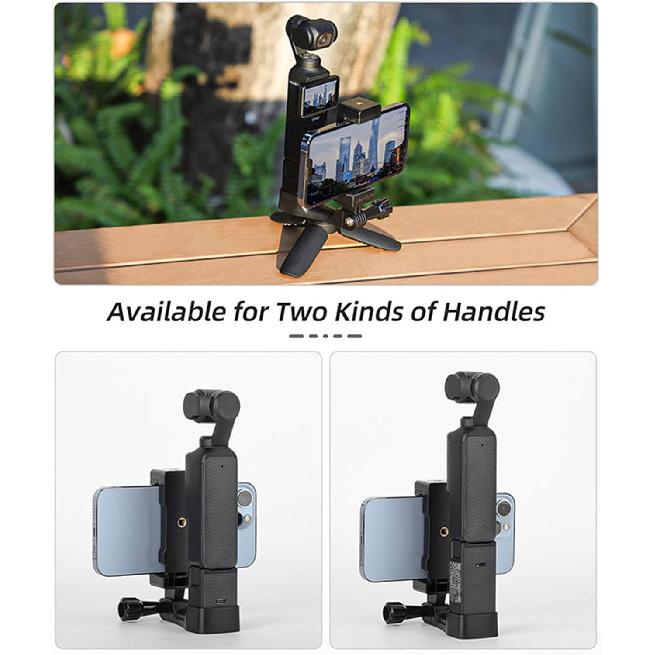 LICHIFIT Phone Holder for DJI Osmo Pocket 3 Camera Mount Front Mobile Phone Clip Clamp Smartphone Bracket Handheld Shooting Expansion Adapter