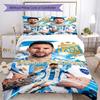 Messi Customizable Name Bed Sheet Set Perfect for Living Rooms Machine Washable Bedroom Decor Wedding Party GiftLuxury Gift for Birthday,