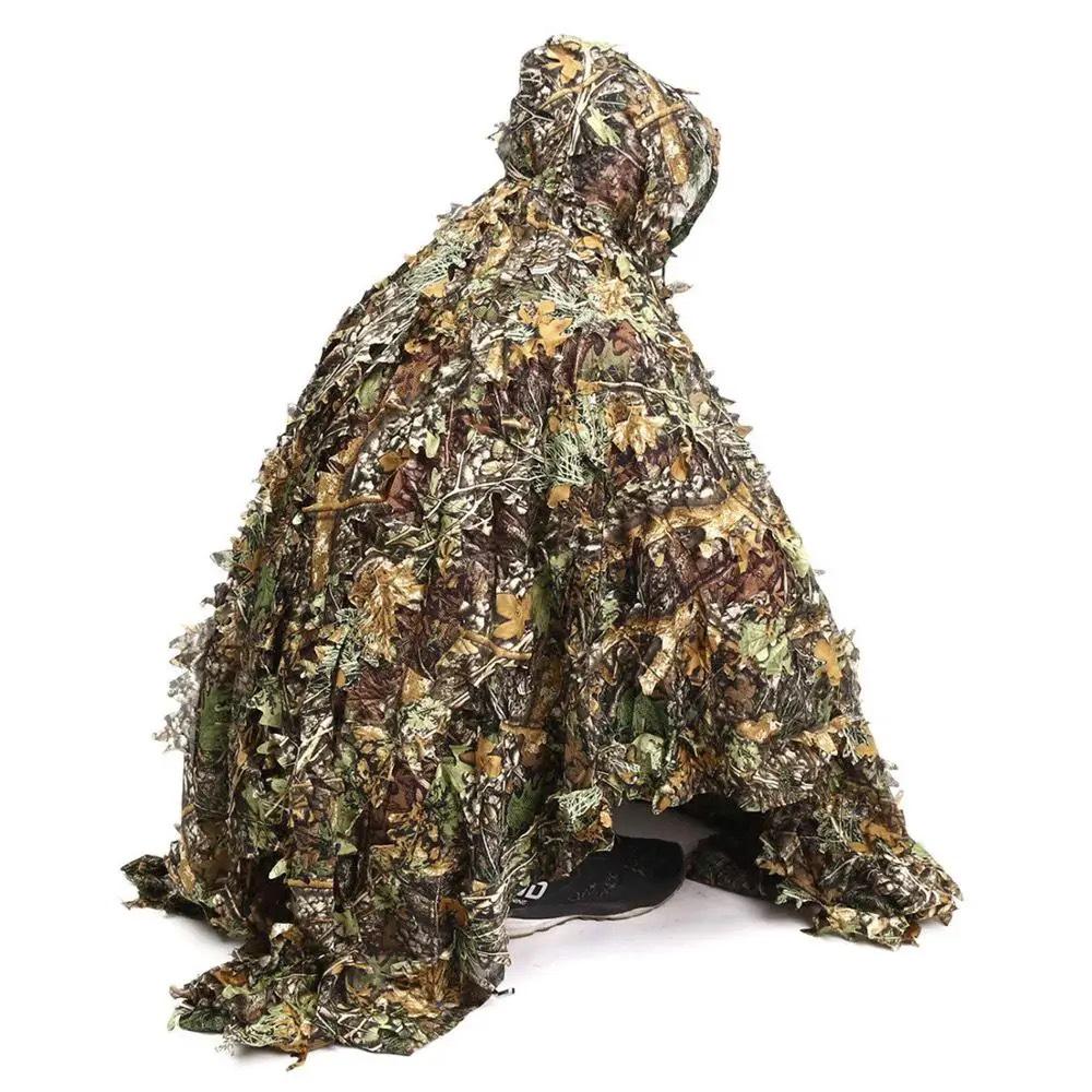 3D Bionic Maple Leaf Ghillie Suit for Bird Watching and Photography - Camouflage Cloak for Adults and Children
