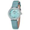 Relógio de Quartzo com Pulseira de Couro 30mm Mostrador Azul Edição Limitada Caixa de Presente com Lenço Elegante Moda Relógio de Casal Relógios Femininos VEUCA0924