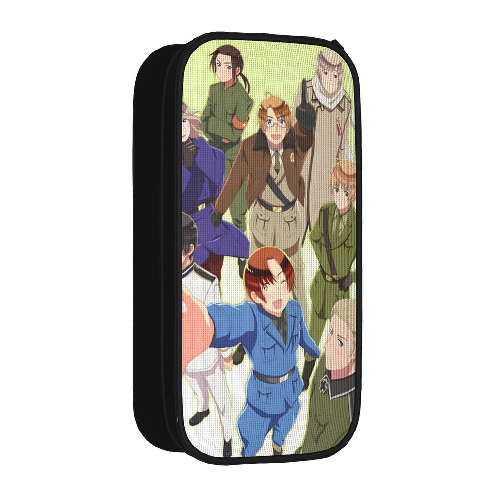 Hetalias Axis Powers Pencil Cases Classic Pen Bag Girls Boys Large Storage School Supplies Zipper Pencilcases
