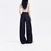 American dark blue jeans spring new loose denim trousers drape lazy casual mopping wide-leg trousers