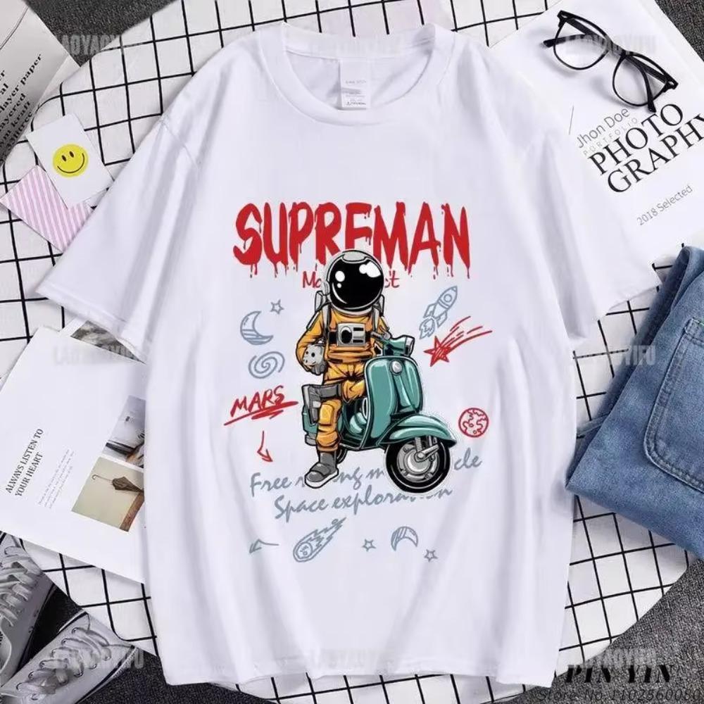 Spaceman T Shirt Classic Hip-hop   Graphic T-shirt for Men Top Hot Sale Hipster  Cartoon