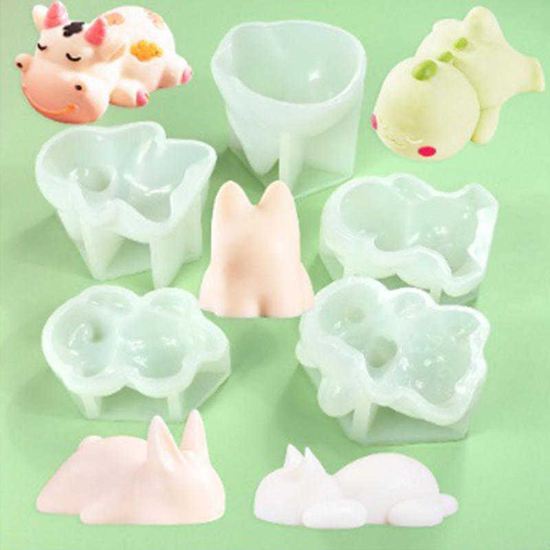 1 ks Kočičí mléčný pudink Silikonová forma Halloweenská želé miska Dort Roztomilý dort Bílý studený ledový prášek Forma Dortové dekorační doplňky