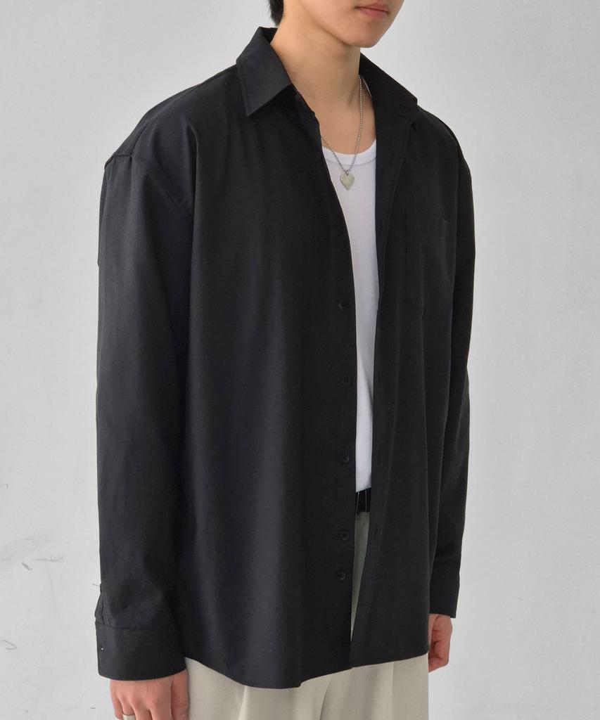 UMM Standard Fit Plain Hellsford Shirt_Black