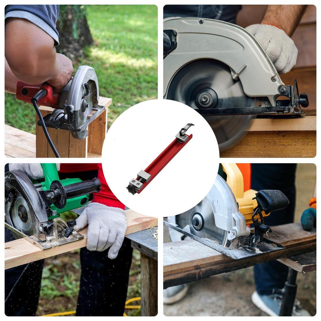 Circular Saw Track Guide Adjustable cutting machine base rail Clamp Base Aluminum alloy Woodworking Cutter Attachment