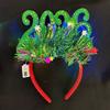 Sweet 2026 Happy New Year Headband Cute Glitter Hair Hoop LED Glow Hair Bands  Party Decoration