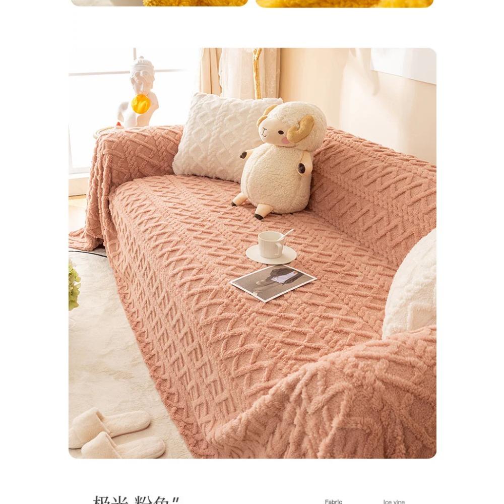

Universal Sofa Cover Cloth Modern Simple Plaid Non-slip Cushion Four Seasons Durable Stretchable Fit All Couches 180x180cm