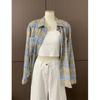 La Chapelle Women's American Retro Plaid Long-Sleeve Shirt