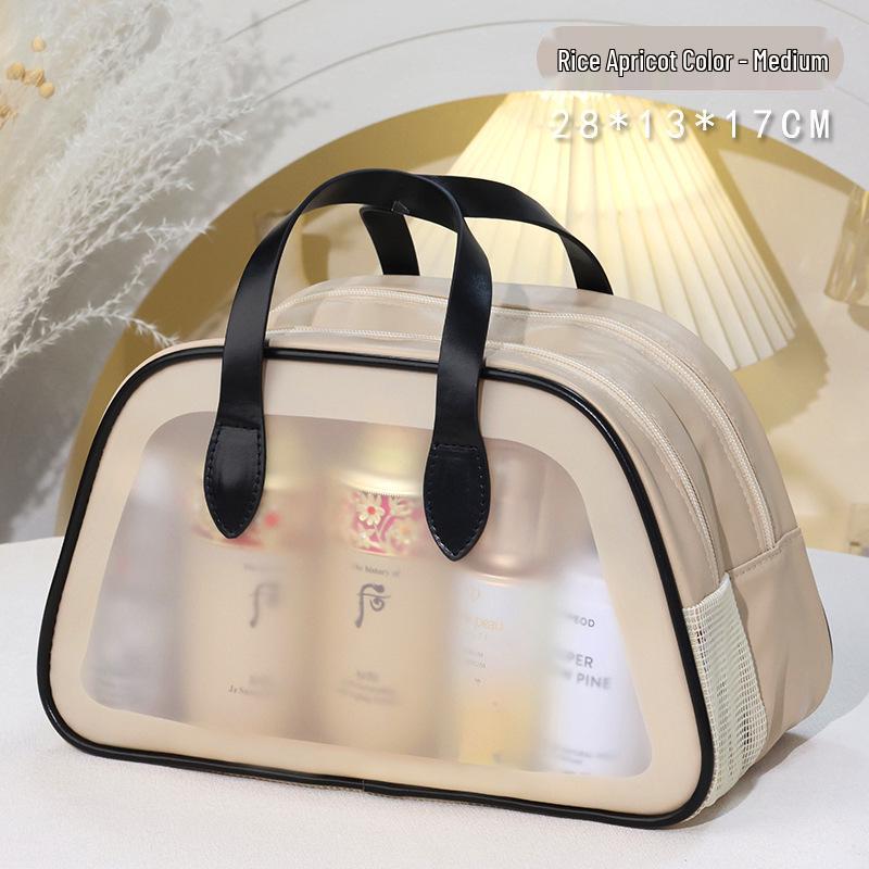 

Ladder-Style Waterproof Makeup & Toiletry Bag, Large Capacity, Wet/Dry Separation, Portable for Travel & Swimming.