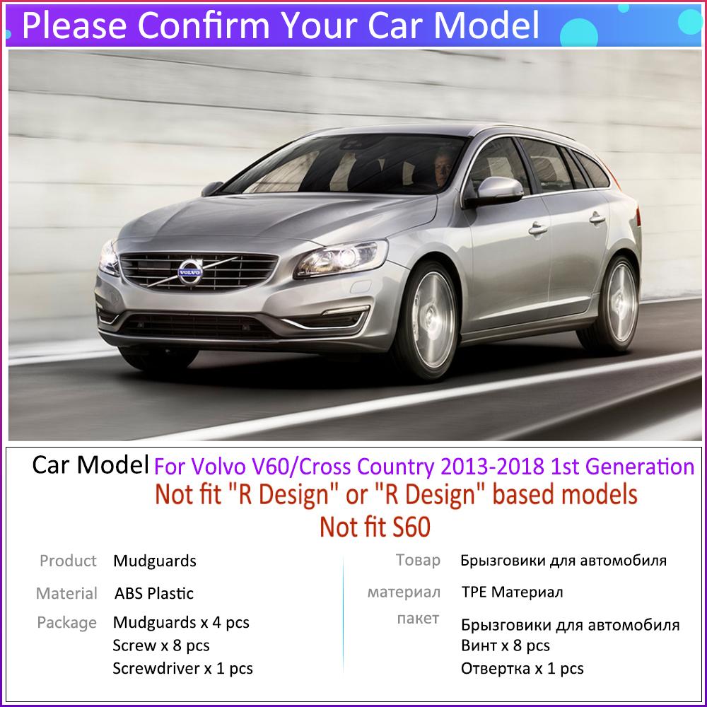 4 bucăți clapete de noroi auto pentru Volvo V60 Cross Country 2013 ~ 2018 2014 2015 2016 Apărător de noroi Apărătoare de noroi Apărătoare de noroi Auto