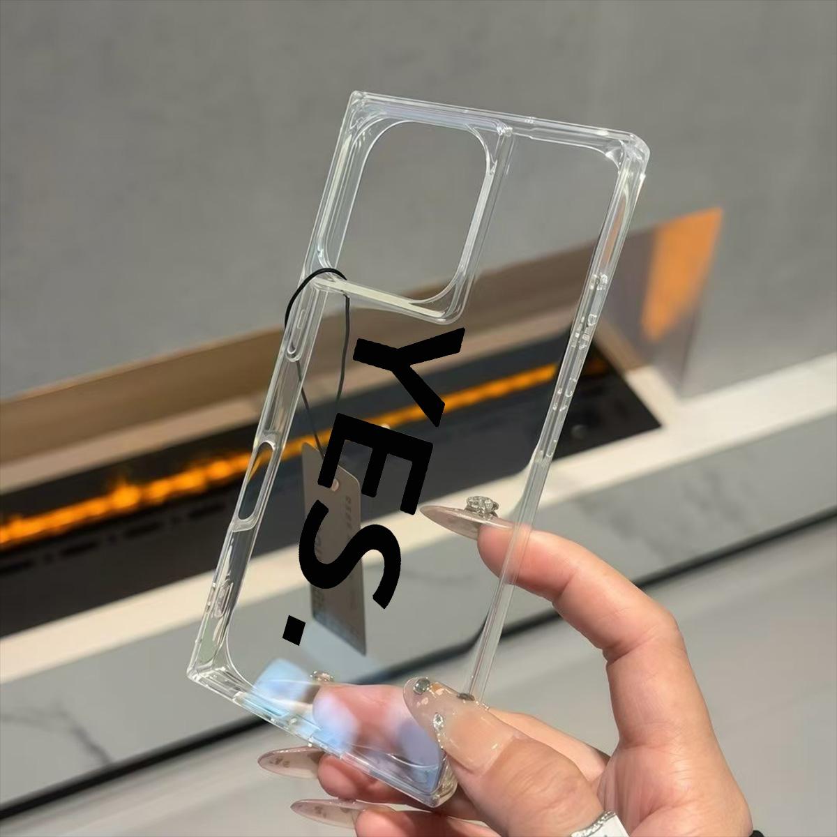 

Прозрачный квадратный чехол-накладка для iPhone 13 11 14 Pro Max 12 16 ProMax 15 Plus, защита от окисления, рисунок YES iphone 11 ProMax