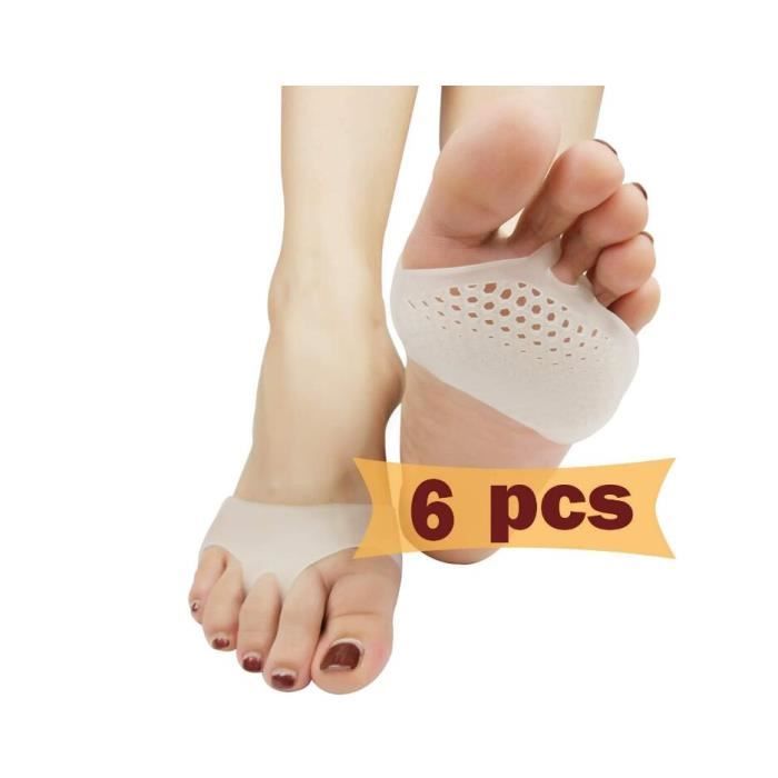 6 PCS Coussinets Metatarsiens, Coussinet Plantaire Gel, Nouveau Matériel, Coussin Gel Pieds, Soulager la Douleur Plantaire,