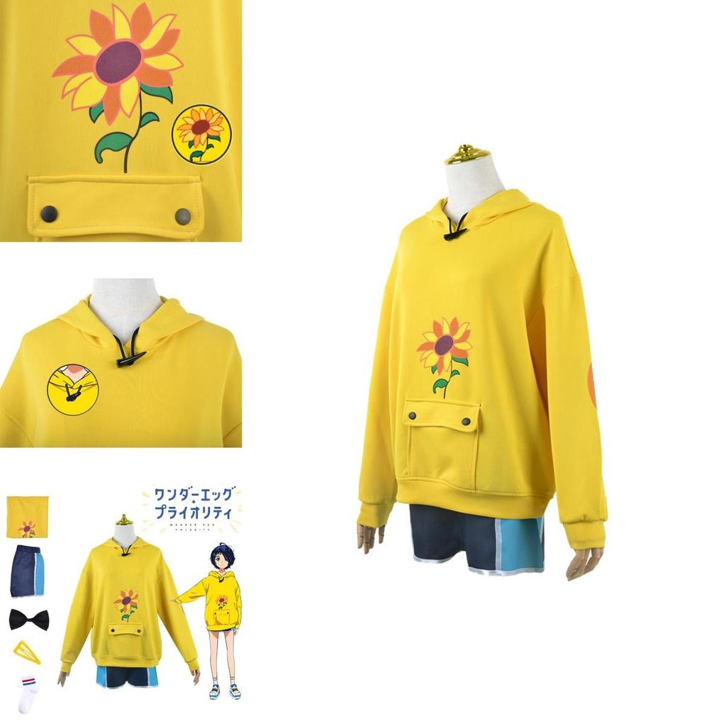 Fühle dich wie ein Charakter mit diesem Wonder Egg Priority Ai Ohto Hoodie Sweatshirt Shorts Cosplay Halloween Kostüm