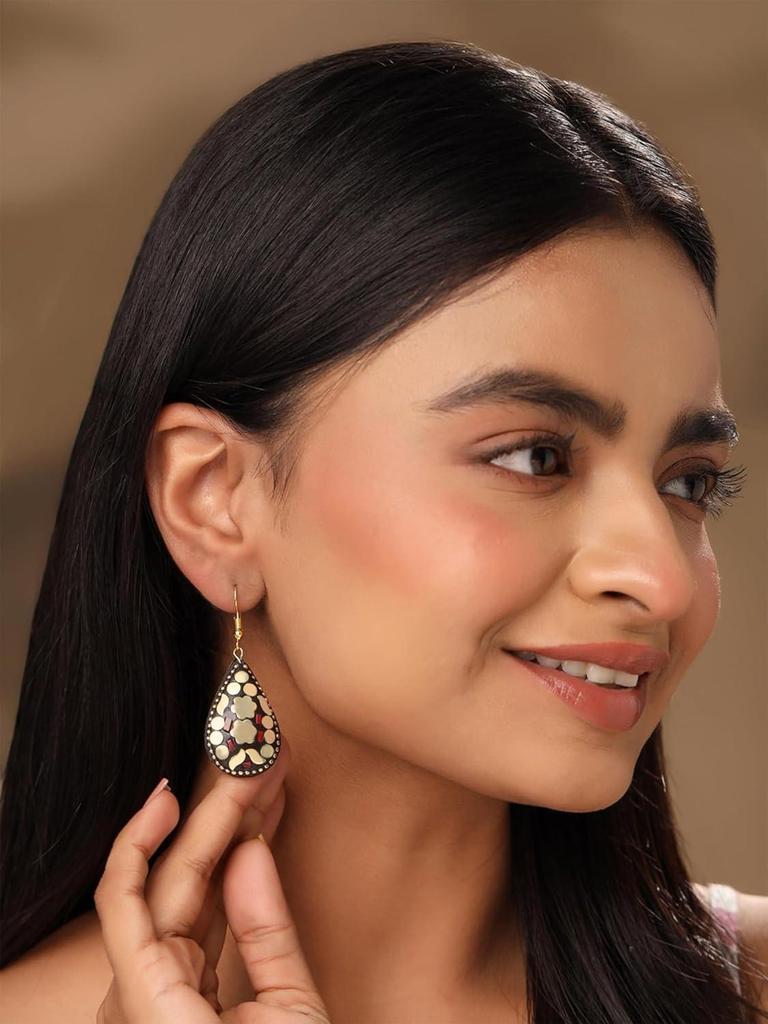 Drop Earrings For Women | Traditional Women Earrings Sets | Ethnic Combo Set Tibetan Laac Drop Earrings For Girls