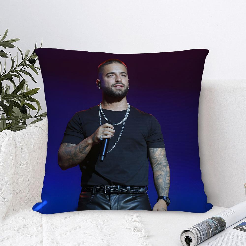 S-Singer M-Maluma Pillow Case Sofa Decorative Home Double-Sided Print Plush Square Throw Pillow Covers Cushion Decor Cover