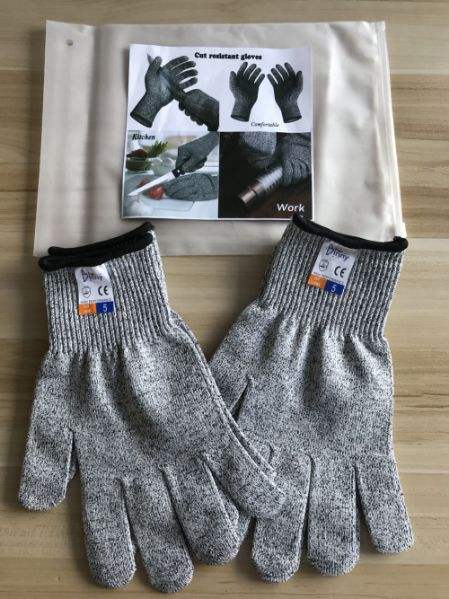 Premium Cut Resistant Gloves Food Grade Level 5 Protection Safety Kitchen Cut Gloves (Gray,Xs) серый
