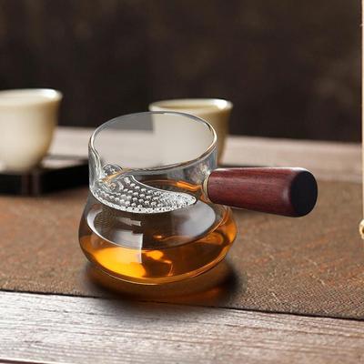 Glas Teekanne Chinesische Teekanne Zeremonie Zubehör Seite Griff Fair Tasse für Küche Restaurant