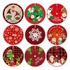 90CM Santa Claus Xmas Tree Bottom Decorative Snowman Elk Xmas Tree Carpet  New Year