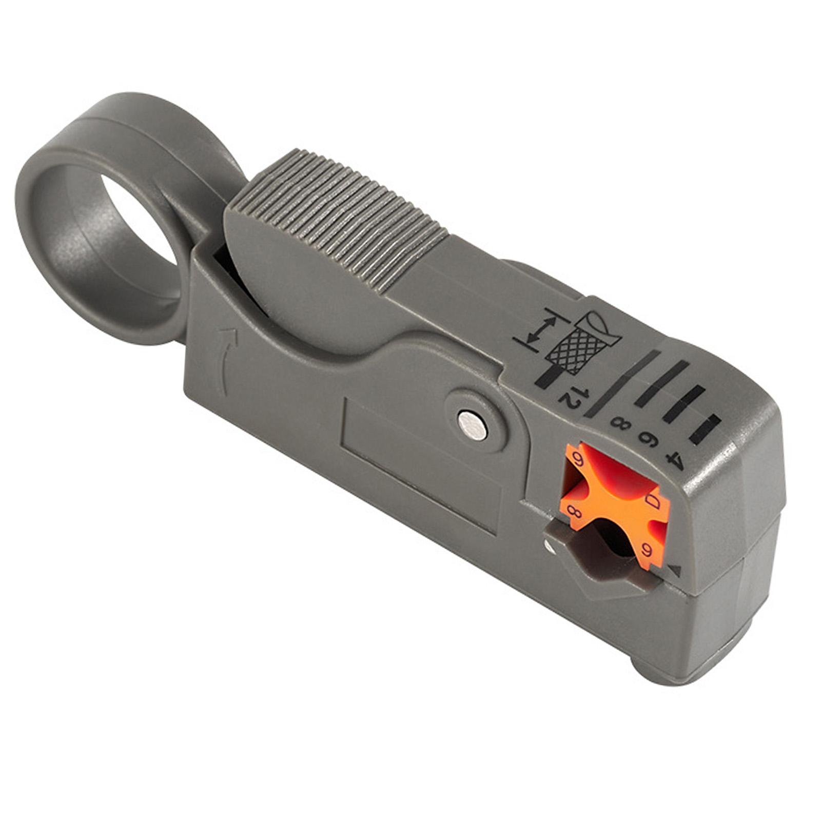 

Роторный инструмент для зачистки коаксиального кабеля, инструмент для зачистки коаксиального кабеля, круглый инструмент для зачистки проводов, набор для обжима плоских круглых проводов Rg58/59/62/6/3C2V серый