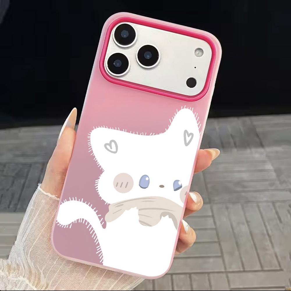 INS Couple Black White Cat Candy Color Phone Case For Xiaomi 14T 15T Pro Xiaomi 17 pro max Xiaomi Mi 11 Lite 5G Shockproof Funda