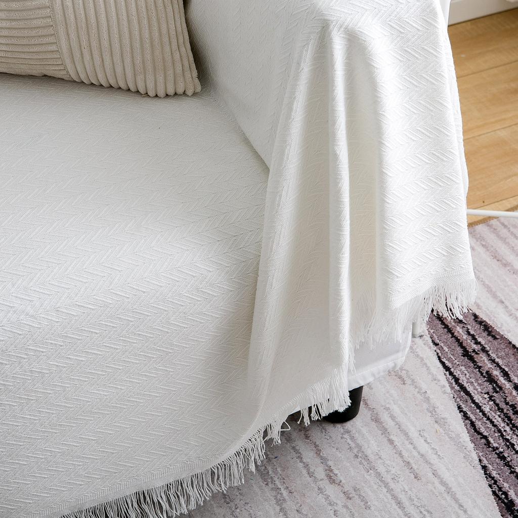 Solid Color Four Seasons Cotton Blanket Simple Cushion Sofa Towel Fashion Afternoon Blanket