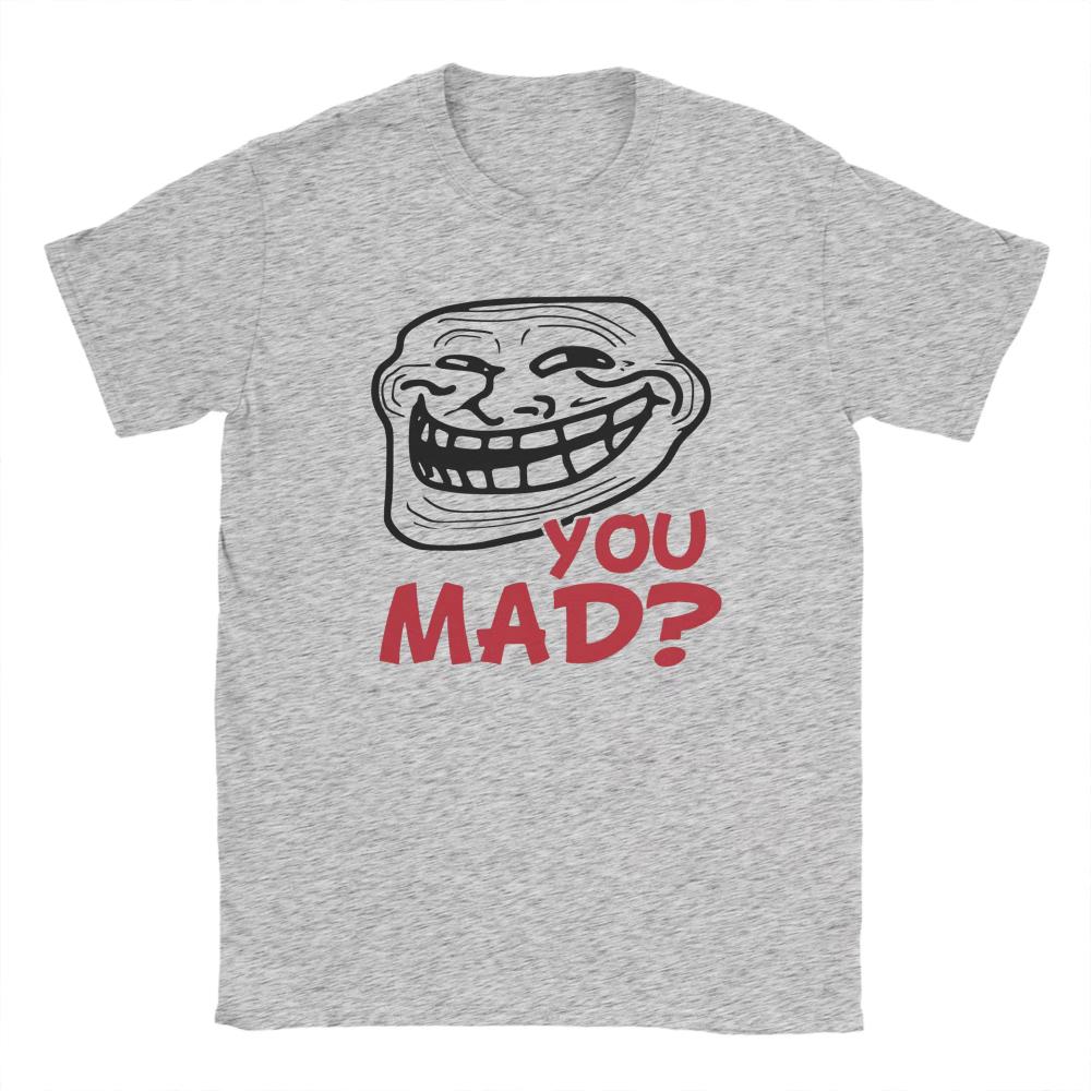 Mens Women TShirts You Mad Troll Face One More Thisu Funny Cotton Tees Short Sleeve Trollface Male T Shirts Round Neck Clothes