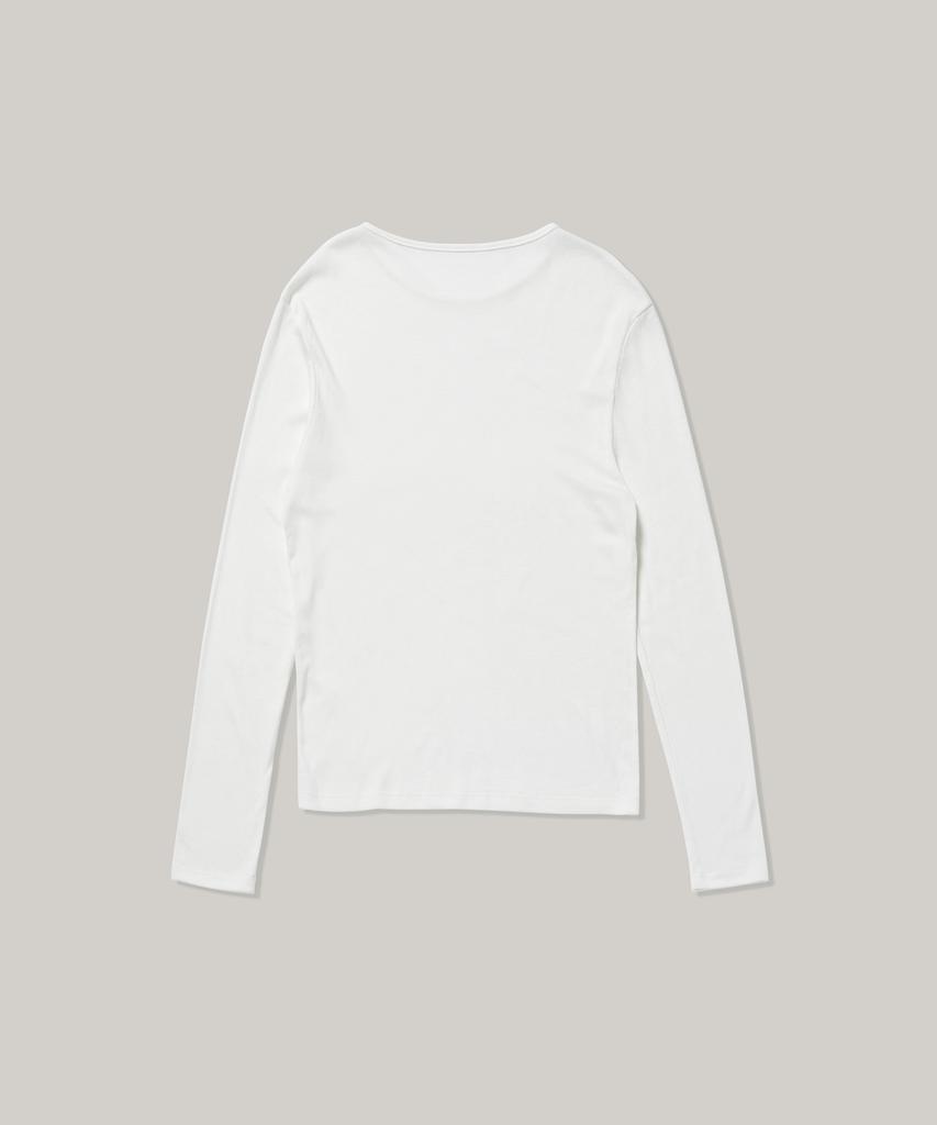 BETWEEN A AND B Eeeaa Tencel Epurée Long Sleeve Tee [White]