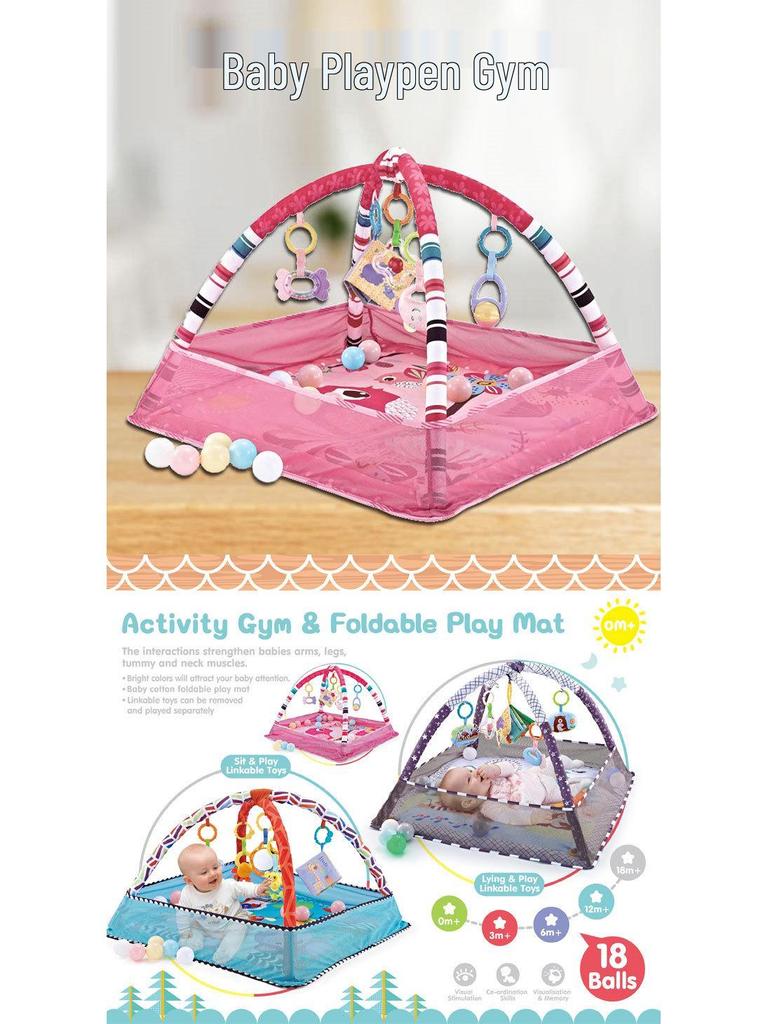 Baby Ocean Ball Fence Gym & Crawling Mat for 0-36 Months