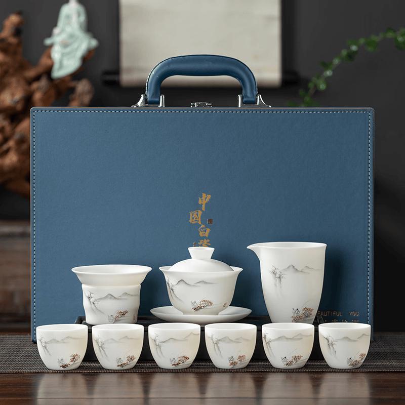 Hand-painted Ceramic Kung Fu Tea Set