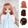 Replacement Wig for Dolls, 1/6 Scale Doll Hair Wig, High-Temperature Silk Elastic with Bangs (Carrot Orange)